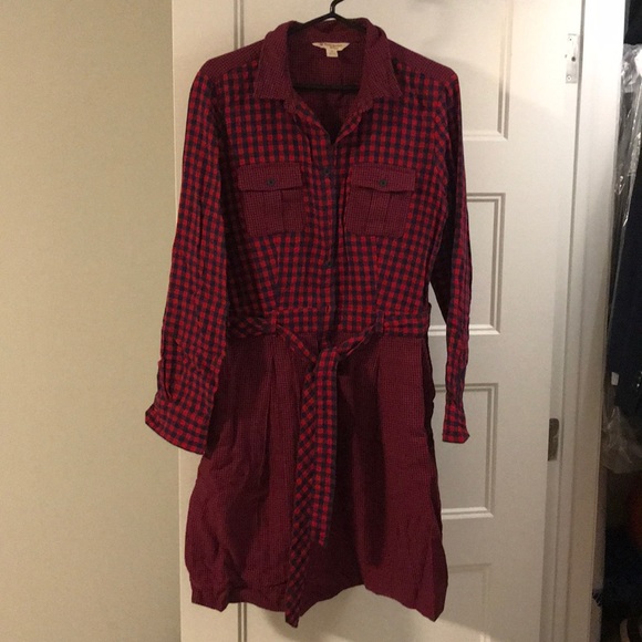 Brooks Brothers Red Fleece shirt dress - Picture 1 of 5
